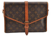 Auth Louis Vuitton Monogram Portable Serviette Desktop Shoulder Bag Junk 8104I