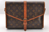 Auth Louis Vuitton Monogram Portable Serviette Desktop Shoulder Bag Junk 8104I