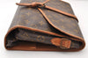 Auth Louis Vuitton Monogram Portable Serviette Desktop Shoulder Bag Junk 8104I