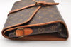 Auth Louis Vuitton Monogram Portable Serviette Desktop Shoulder Bag Junk 8104I