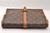 Auth Louis Vuitton Monogram Portable Serviette Desktop Shoulder Bag Junk 8104I