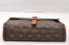 Auth Louis Vuitton Monogram Portable Serviette Desktop Shoulder Bag Junk 8104I