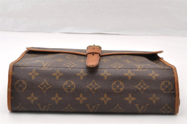Auth Louis Vuitton Monogram Portable Serviette Desktop Shoulder Bag Junk 8104I