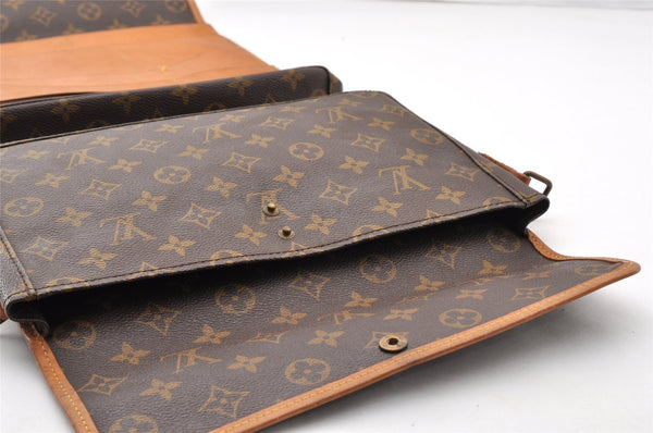 Auth Louis Vuitton Monogram Portable Serviette Desktop Shoulder Bag Junk 8104I