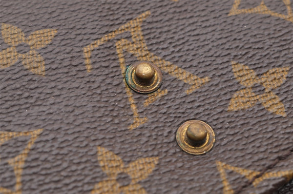 Auth Louis Vuitton Monogram Portable Serviette Desktop Shoulder Bag Junk 8104I