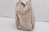 Authentic CHANEL New Travel Line Shoulder Tote Bag Nylon Leather Beige 8105I