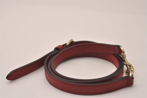 Authentic GUCCI Vintage Shoulder Strap Leather 39" Red 8106J