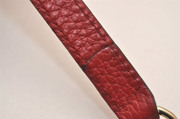 Authentic GUCCI Vintage Shoulder Strap Leather 39" Red 8106J