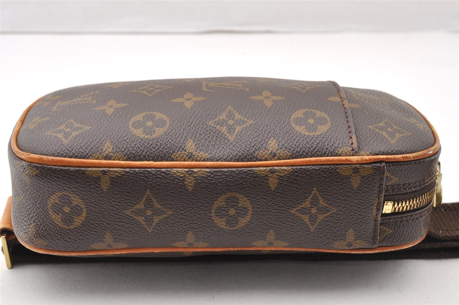 Authentic Louis Vuitton Monogram Pochette Gange Waist Body Bag M51870 LV 8109I