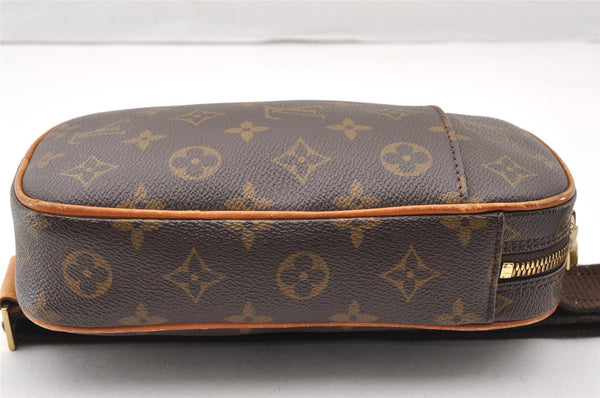 Authentic Louis Vuitton Monogram Pochette Gange Waist Body Bag M51870 LV 8109I