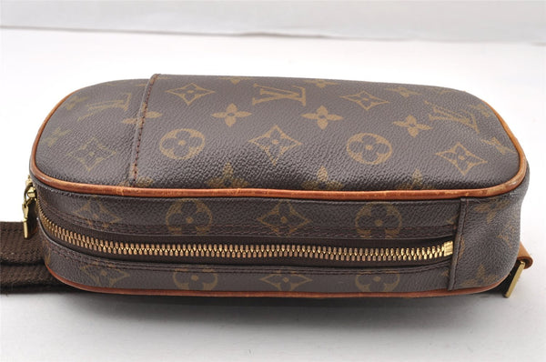 Authentic Louis Vuitton Monogram Pochette Gange Waist Body Bag M51870 LV 8109I