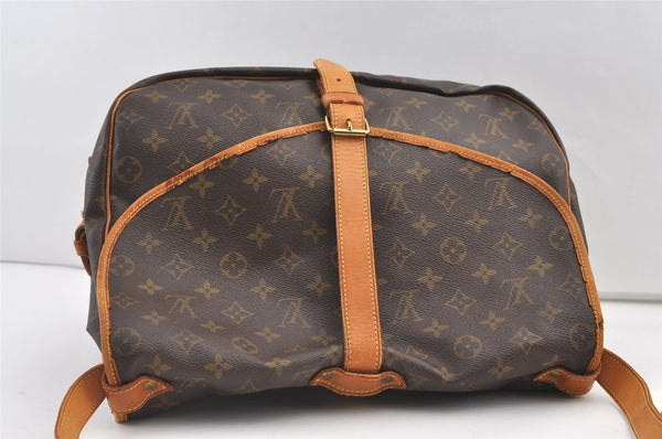 Authentic Louis Vuitton Monogram Saumur 35 Shoulder Cross Bag M42254 LV 8109J