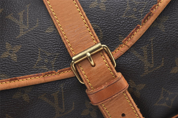 Authentic Louis Vuitton Monogram Saumur 35 Shoulder Cross Bag M42254 LV 8109J