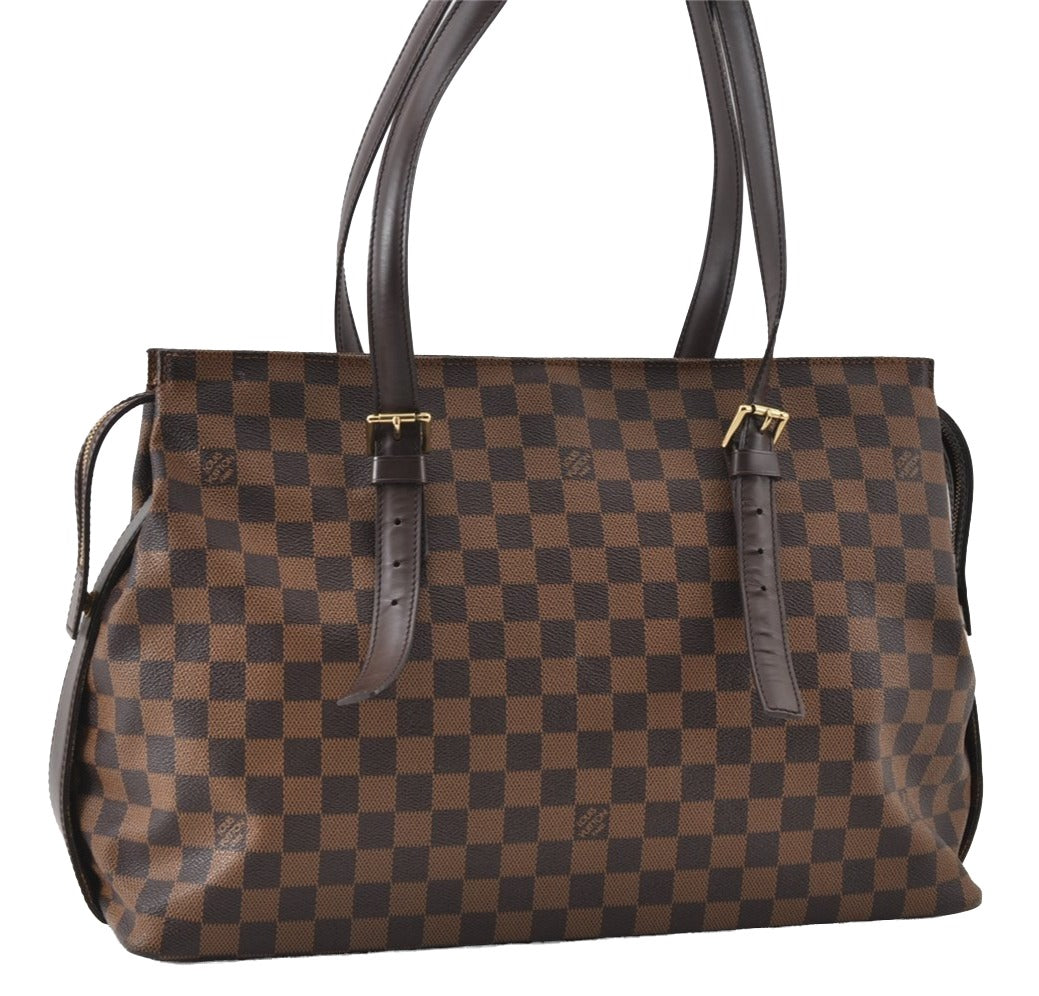 Authentic Louis Vuitton Damier Chelsea Shoulder Tote Bag N51119 LV 8110I