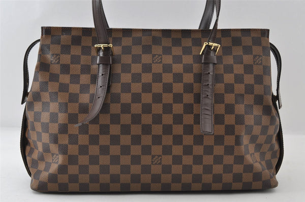 Authentic Louis Vuitton Damier Chelsea Shoulder Tote Bag N51119 LV 8110I