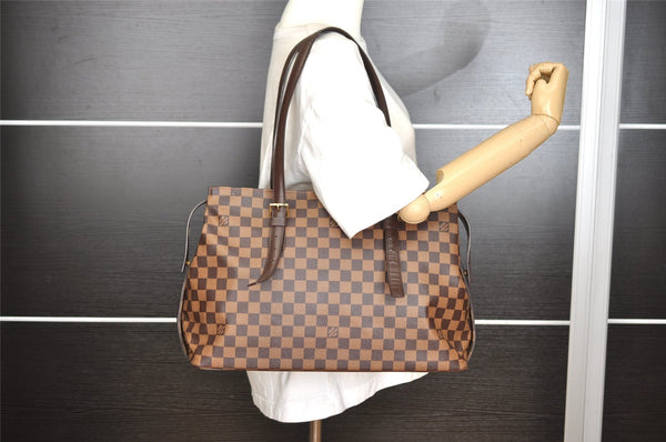 Authentic Louis Vuitton Damier Chelsea Shoulder Tote Bag N51119 LV 8110I