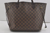 Authentic Louis Vuitton Damier Neverfull MM Shoulder Tote Bag N51105 LV 8111I