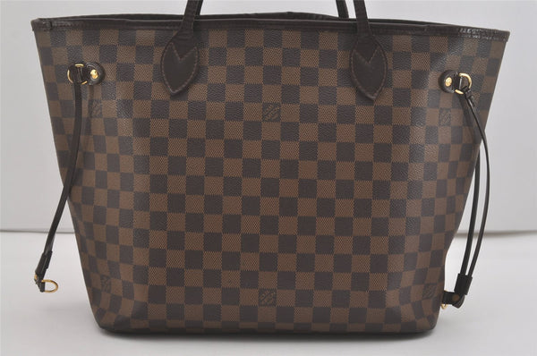 Authentic Louis Vuitton Damier Neverfull MM Shoulder Tote Bag N51105 LV 8111I