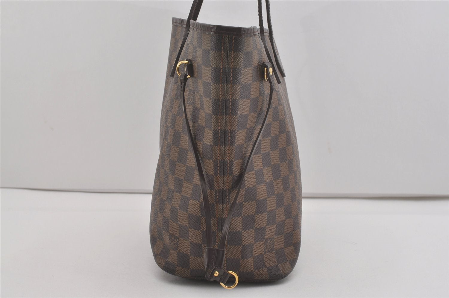 Authentic Louis Vuitton Damier Neverfull MM Shoulder Tote Bag N51105 LV 8111I