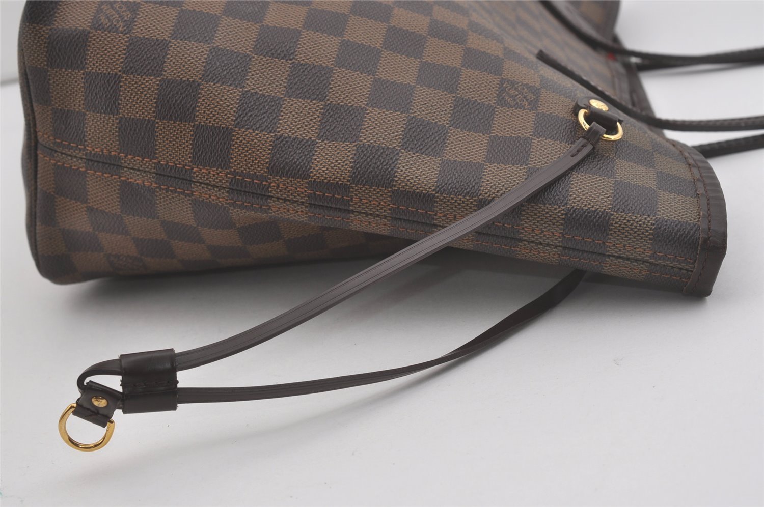 Authentic Louis Vuitton Damier Neverfull MM Shoulder Tote Bag N51105 LV 8111I