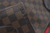 Authentic Louis Vuitton Damier Neverfull MM Shoulder Tote Bag N51105 LV 8111I