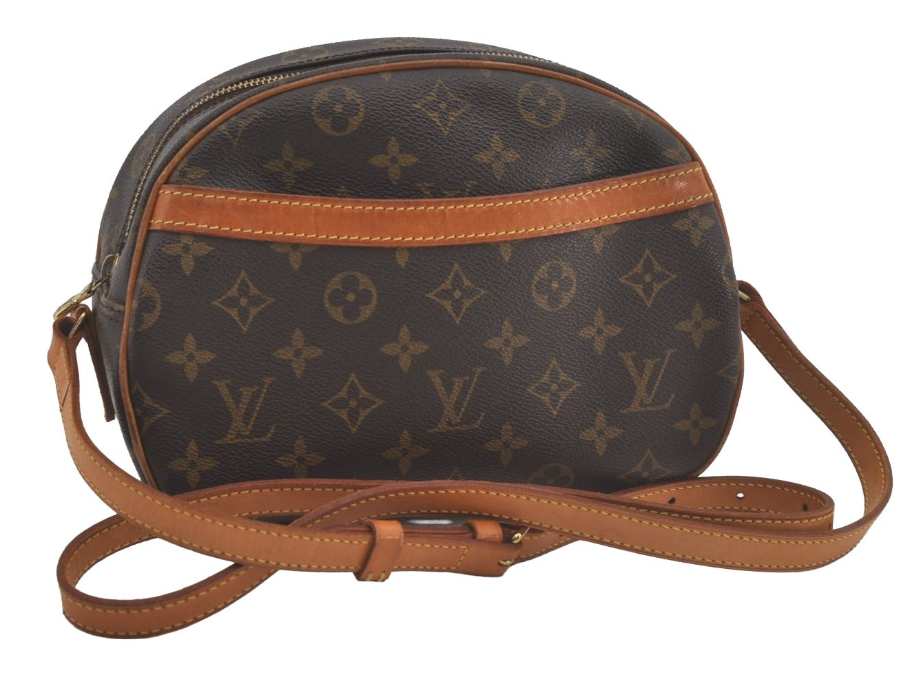 Authentic Louis Vuitton Monogram Blois Shoulder Cross Body Bag M51221 LV 8112I