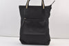 Authentic GUCCI Sherry Line Tote Bag GG Canvas Leather 0190401 Black 8112J