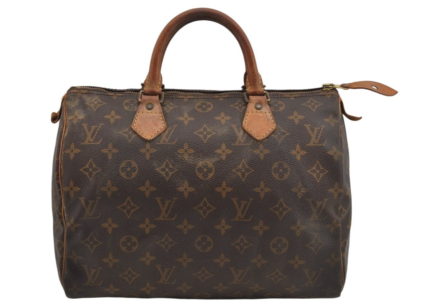 Authentic Louis Vuitton Monogram Speedy 30 Hand Boston Bag M41526 LV 8113J