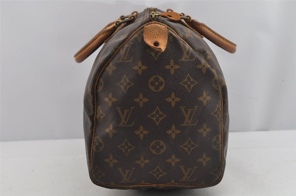 Authentic Louis Vuitton Monogram Speedy 30 Hand Boston Bag M41526 LV 8113J
