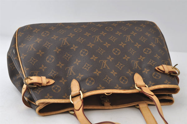 Authentic Louis Vuitton Monogram Batignolles Horizontal Tote Bag M51154 LV 8114I