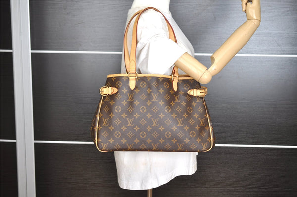 Authentic Louis Vuitton Monogram Batignolles Horizontal Tote Bag M51154 LV 8114I
