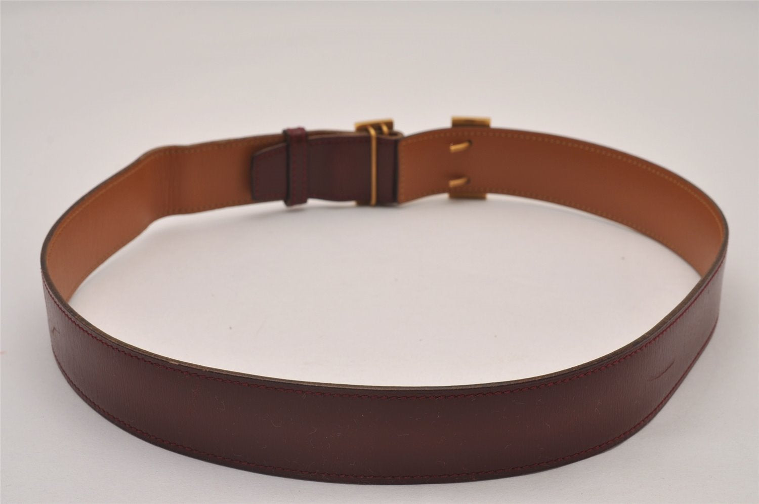 Authentic HERMES Vintage Constance Leather Belt Size 70cm 27.6