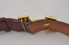 Authentic HERMES Vintage Constance Leather Belt Size 70cm 27.6" Bordeaux 8116I