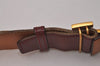 Authentic HERMES Vintage Constance Leather Belt Size 70cm 27.6" Bordeaux 8116I