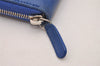 Authentic CHANEL Lamb Skin Matelasse Vintage Long Wallet Purse Blue CC Box 8117I