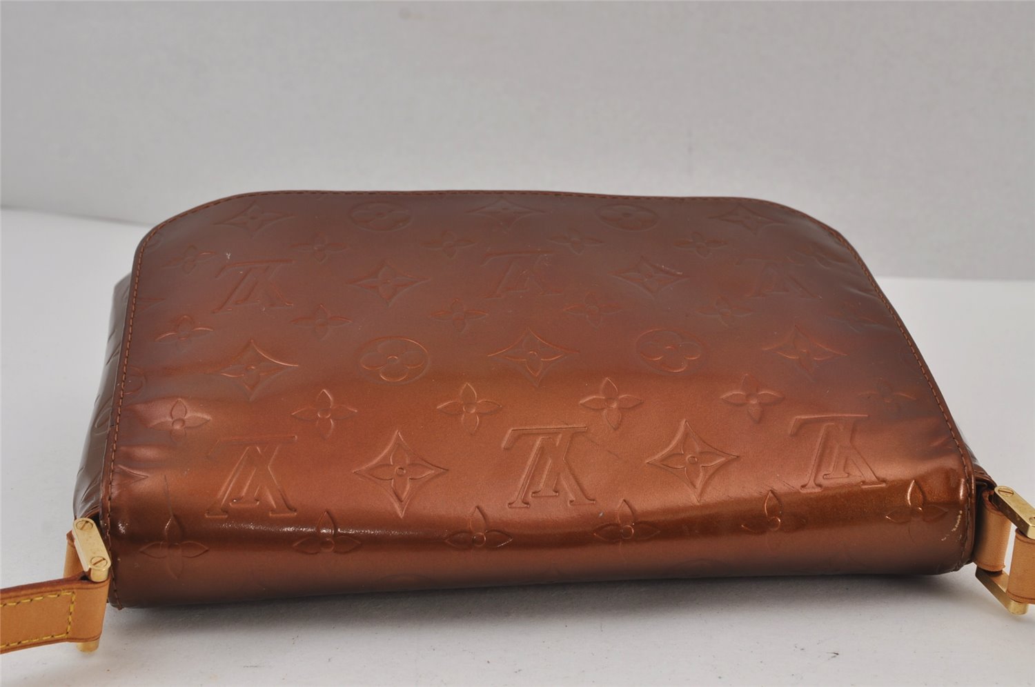 Auth Louis Vuitton Vernis Thompson Street Shoulder Bag Brown M91124 LV 8117J