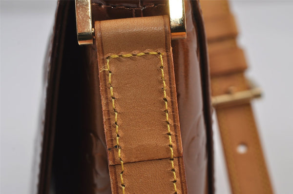 Auth Louis Vuitton Vernis Thompson Street Shoulder Bag Brown M91124 LV 8117J