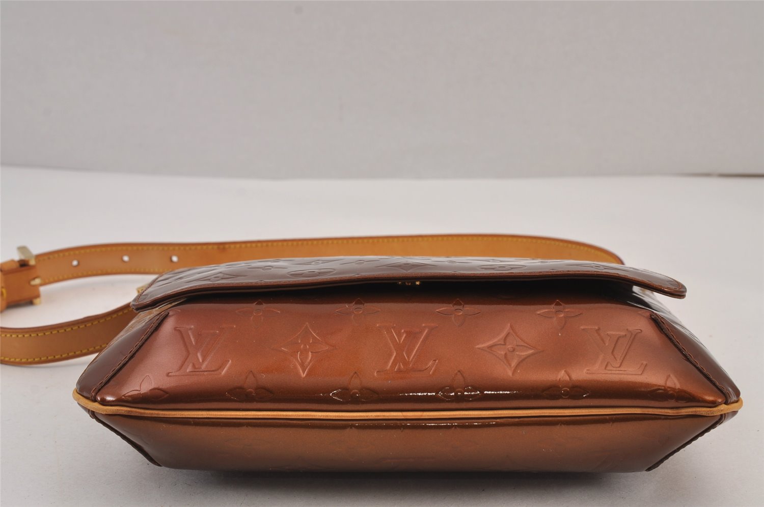 Auth Louis Vuitton Vernis Thompson Street Shoulder Bag Brown M91124 LV 8117J