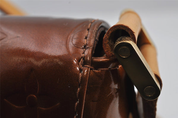 Auth Louis Vuitton Vernis Thompson Street Shoulder Bag Brown M91124 LV 8117J