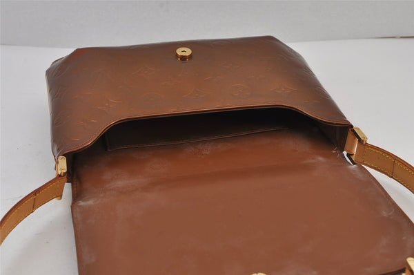 Auth Louis Vuitton Vernis Thompson Street Shoulder Bag Brown M91124 LV 8117J