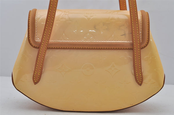 Authentic Louis Vuitton Vernis Biscayne Bay PM Shoulder Bag M91187 Yellow 8118J