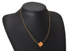 Authentic HERMES Cage De Ash H Cube Pendant Necklace Orange Gold Junk 8119I