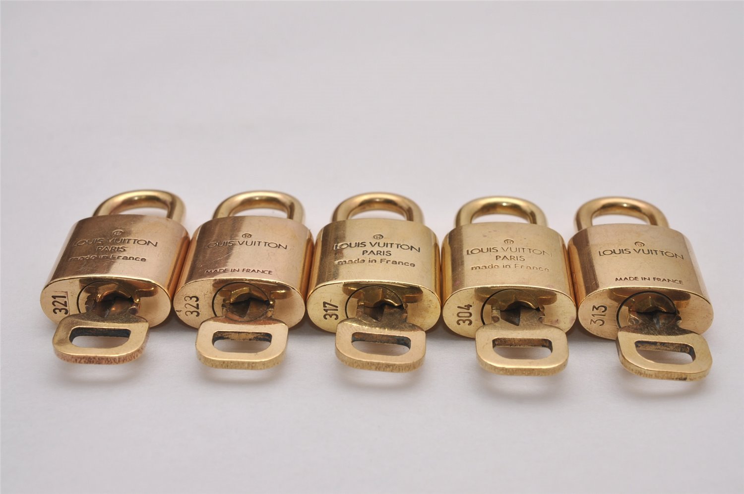 Authentic Louis Vuitton Padlock & Keys 10Set LV 8120I