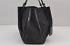 Authentic GUCCI Vintage Hand Tote Bag GG Canvas Leather 94898 Black 8120J