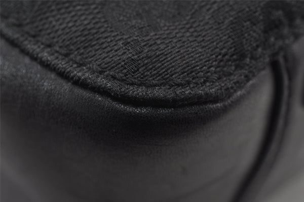 Authentic GUCCI Vintage Hand Tote Bag GG Canvas Leather 94898 Black 8120J