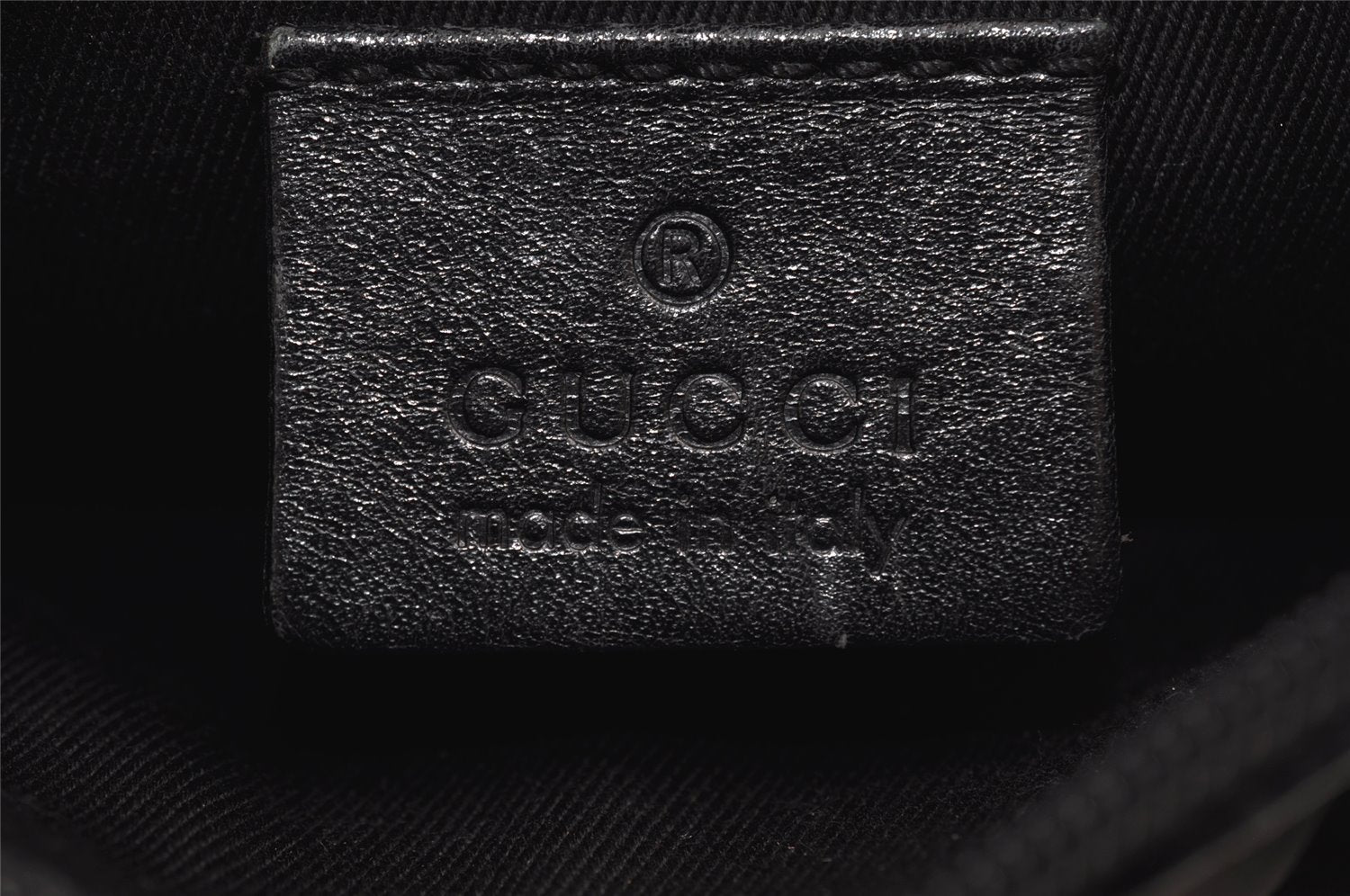 Authentic GUCCI Vintage Hand Tote Bag GG Canvas Leather 94898 Black 8120J