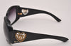 Authentic GUCCI Vintage Heart Crest Sunglasses GG 3067/F/S Plastic Black 8121I