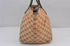 Authentic GUCCI Web Sherry Line Tote Bag GG Nylon Leather 131230 Brown 8121J