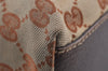 Authentic GUCCI Web Sherry Line Tote Bag GG Nylon Leather 131230 Brown 8121J