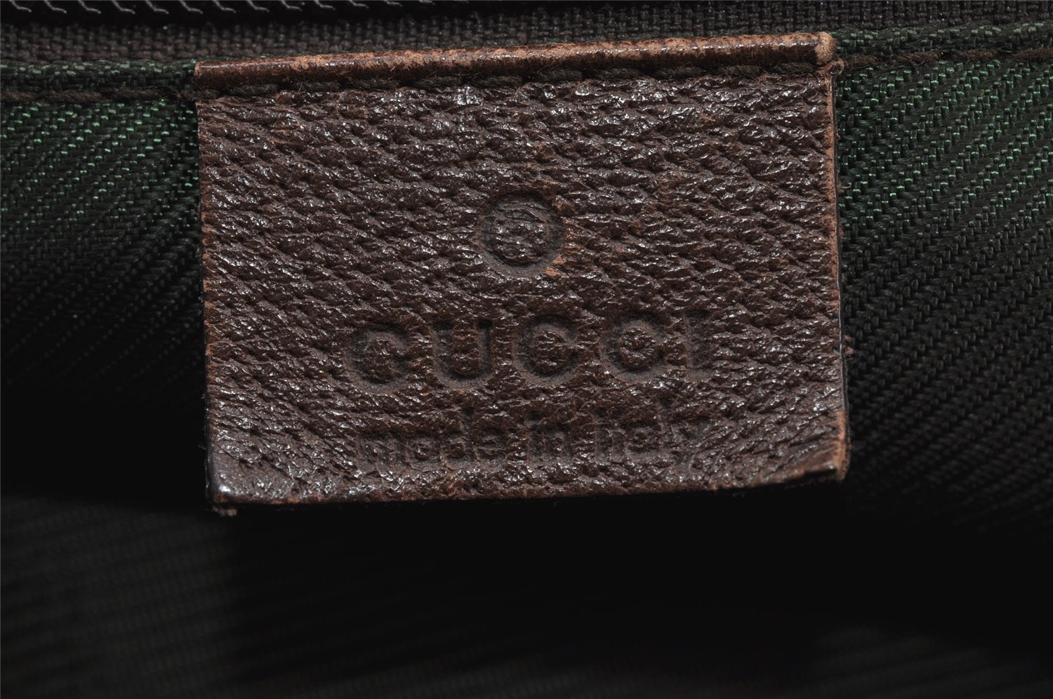 Authentic GUCCI Web Sherry Line Tote Bag GG Nylon Leather 131230 Brown 8121J